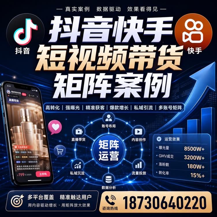 岳阳短视频带货团队多平台矩阵自动分发案例